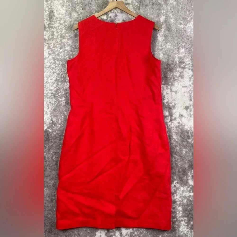 NWT- Talbots Irish Linen Red Dress - Picture 2 of 3